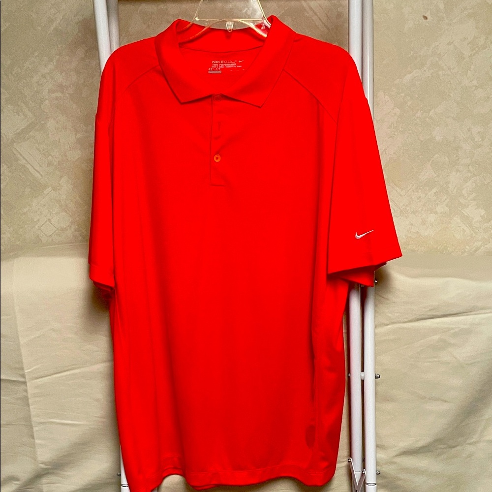 Nike Men's Bright Red Polo Shirt